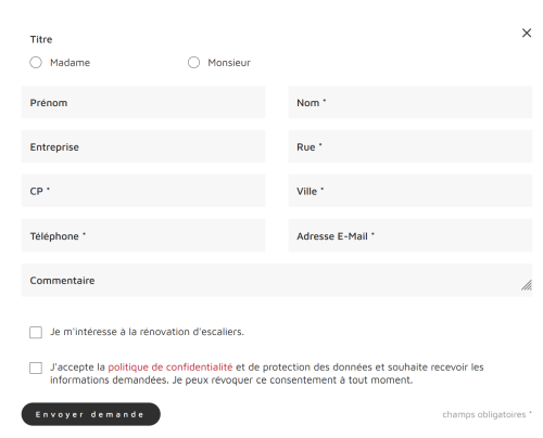 Contactez-nous en ligne